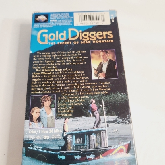 Gold Diggers The Secret of Bear Mountain VHS 90s Movie Christina Ricci - Picture 3 of 6